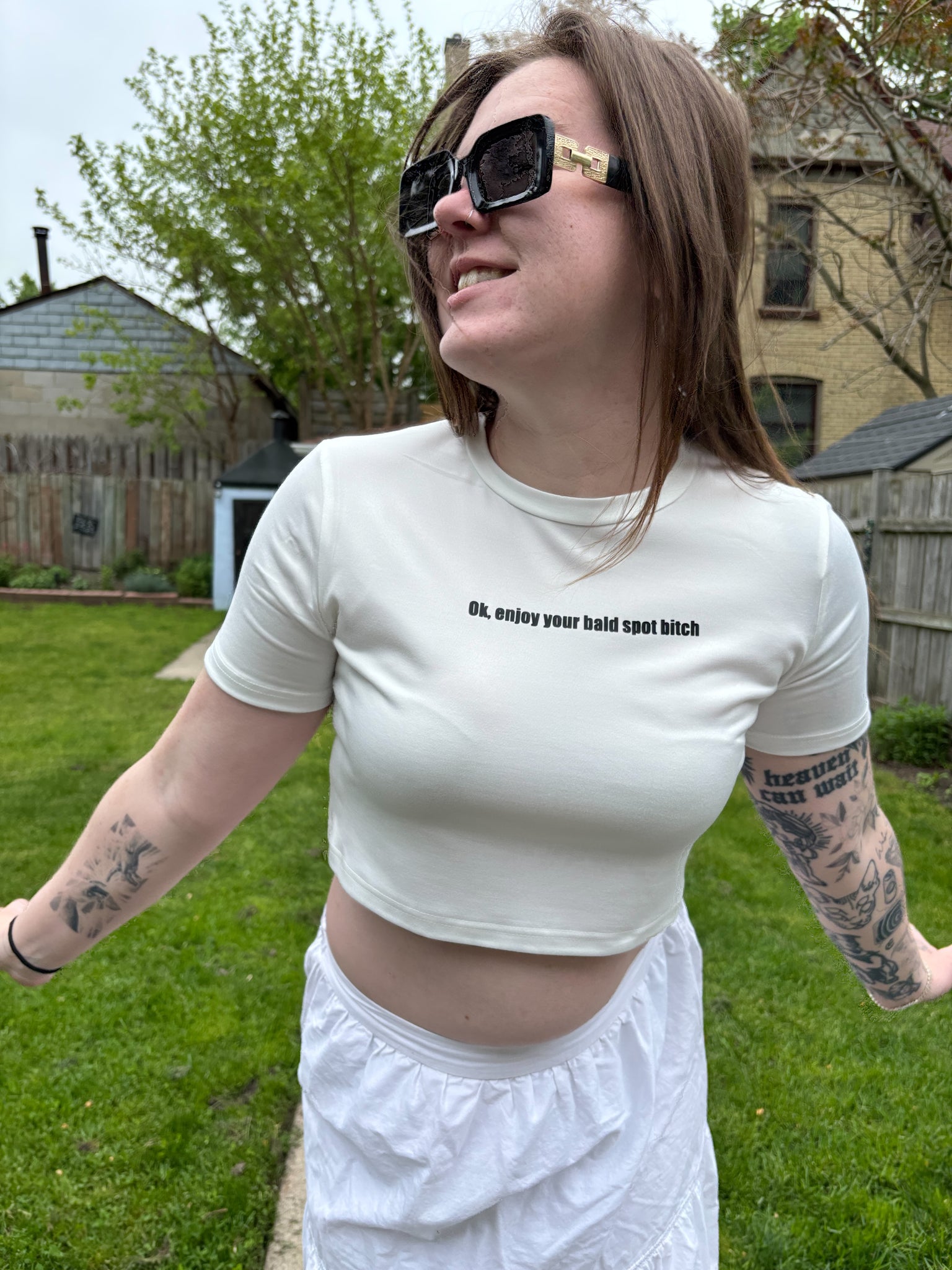 Enjoy Your Bald Spot - Crop Top